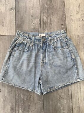 rag & bone Kairi Miramar Terry Shorts | Denim Print Lounge Shorts | Size S